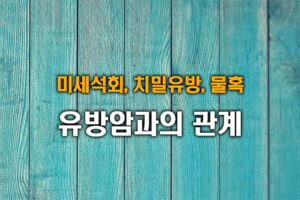 미세석회, 치밀유방, 유방물혹 – 유방암과의 관계